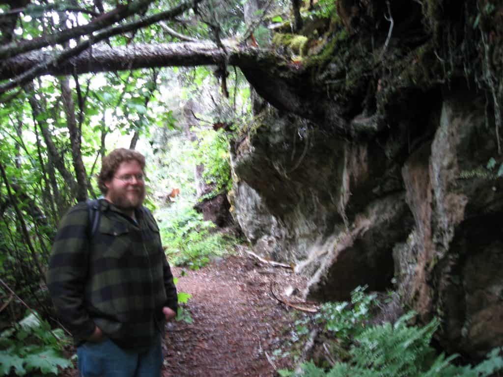 on Alaska hiking trail