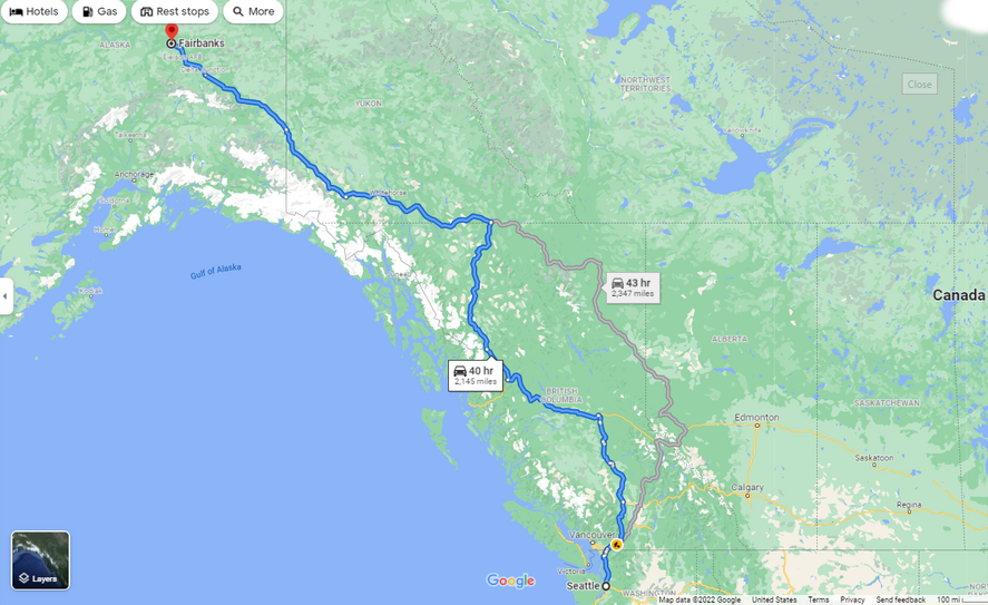 To Alaska Road Map 2 