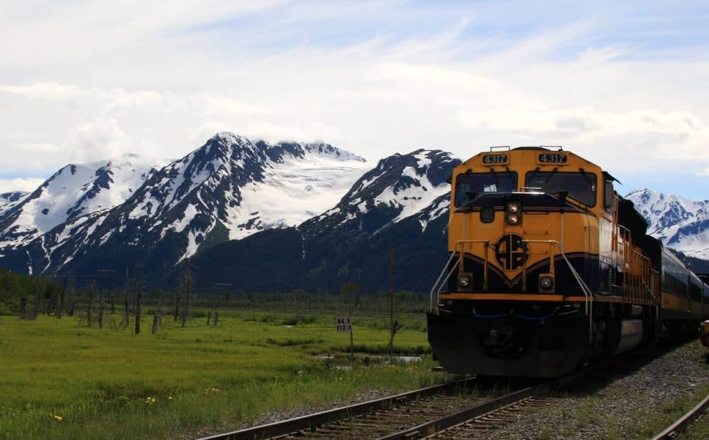 Alaska Railroad train to Seward