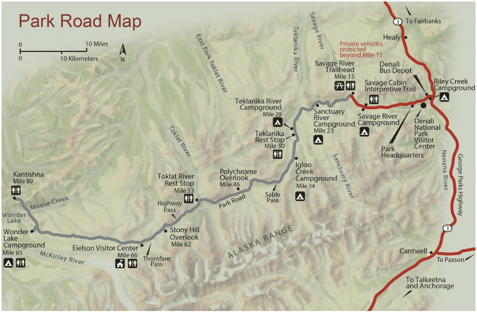 Denali National Park Map