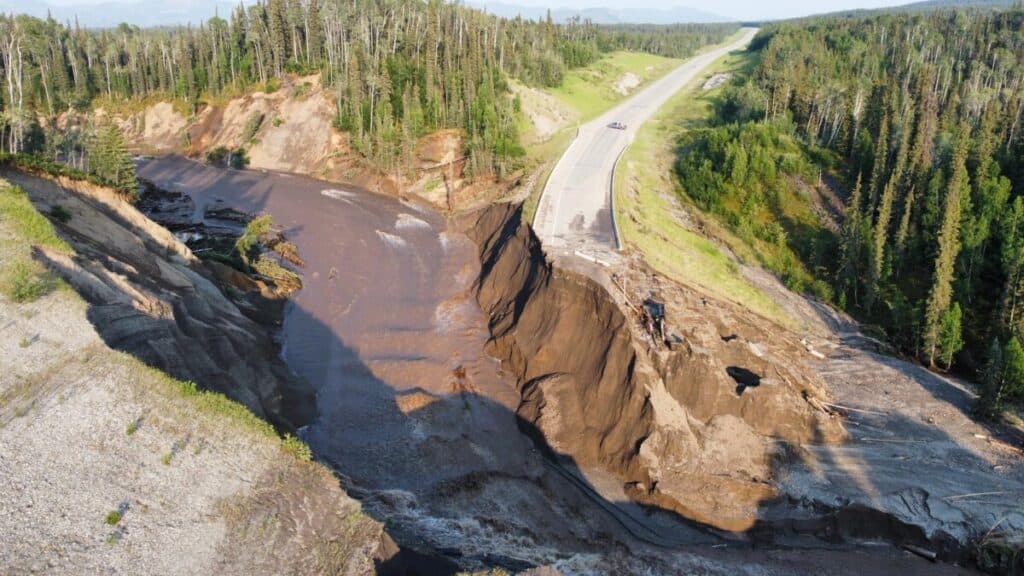 washed out alcan highway
