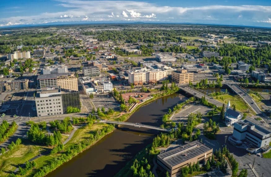 downtown Fairbanks Alaska Riverwalk